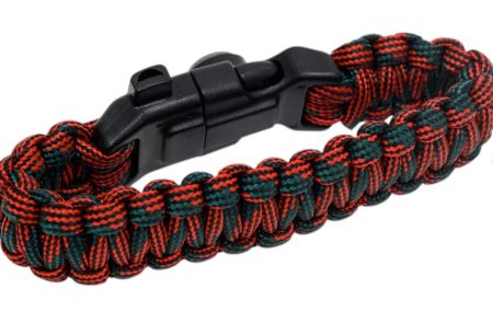 Браслет Следопыт из паракорда со свистком,компасом и огнивом,26х2см PF-PD-04