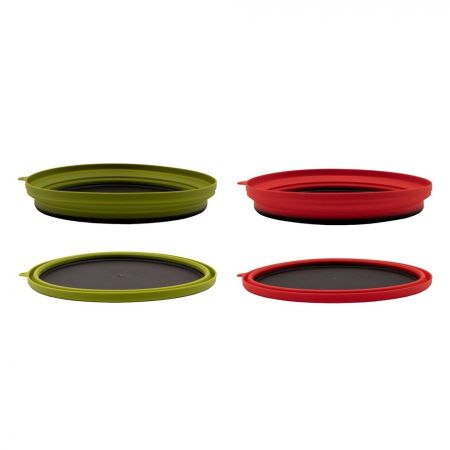 Тарелка Tramp силиконовая с пласт.дном 25,5*25,5*3,5 терракот