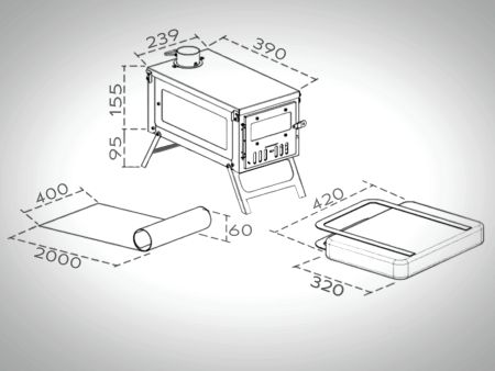 Печь туристическая Леший (без баллона)