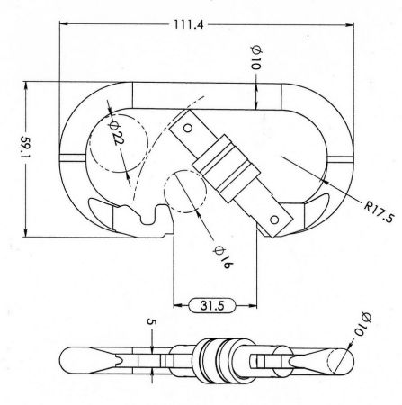  Карабин Вертикаль стальной овал  в Иваново  