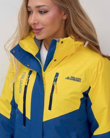 Костюм горнолыжный 02815J желтый  в Иваново