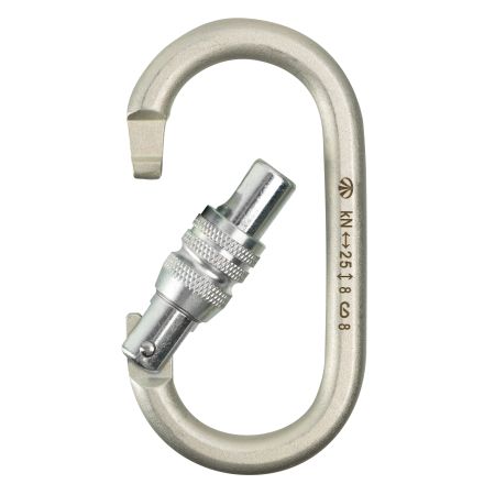  Карабин Вертикаль овал стальной Люкс с муфтой (кейлок) в Иваново  