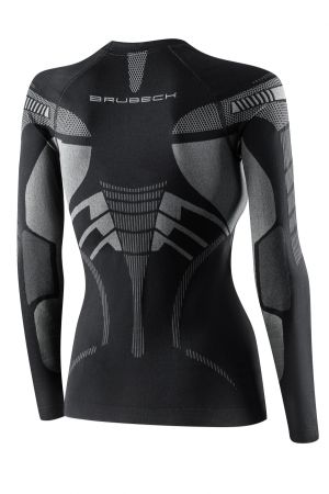 купить Футболка Brubeck DRY W LS1569W черный/фуксия