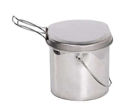 Котел Роза Ветров 7,5л.низкий нерж.крышка с ручками