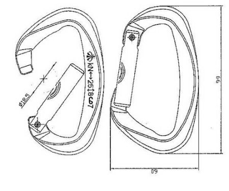  Карабин Вертикаль Скалолазный с прямой защелкой (keylock) в Иваново  