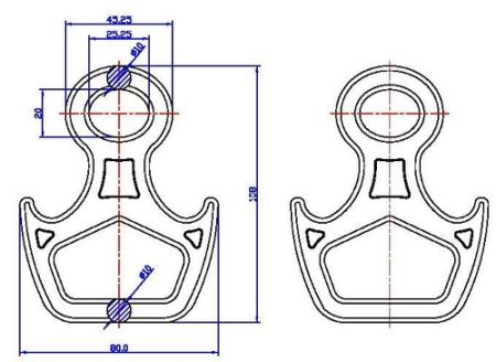  Спусковое устройство Вертикаль 8 рогатая малая дюраль в Иваново  