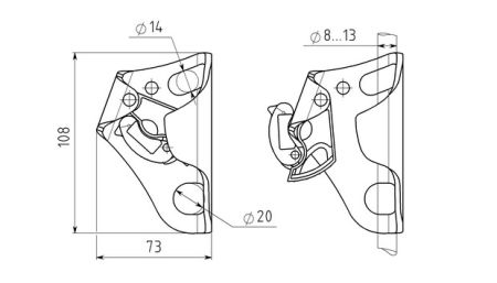  Зажим Вертикаль Кроль черный в Иваново  