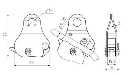  Зажим Вертикаль Капля дюраль ver 0103 в Иваново  