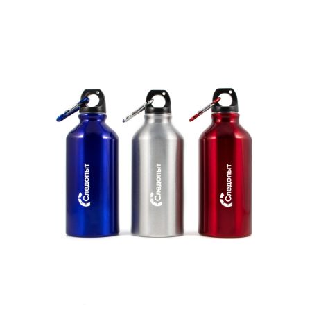 Бутылка питьевая алюм.с карабином 400мл Следопыт