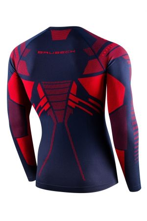 купить Футболка Brubeck DRY LS1570М синий/красный