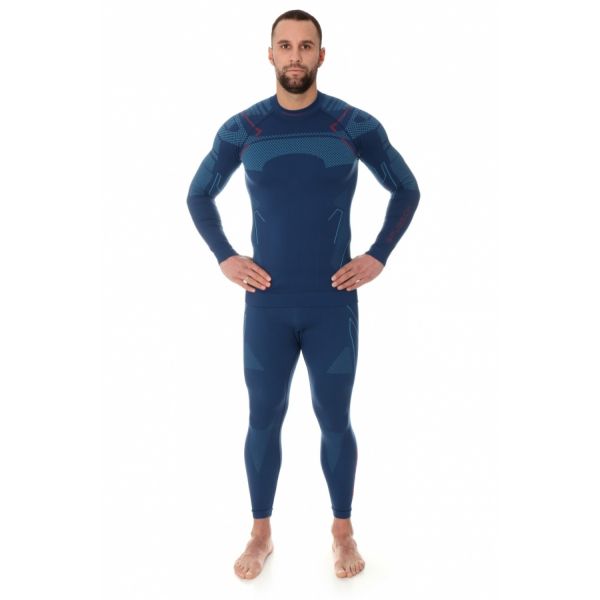 Футболка Brubeck Thermo Nilit Heat черный/голубой мужская в Иваново
