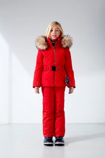 Куртка горнолыжная Poivre Blanc с иск.мехом W21-1003-JRGL/A красный в Иваново