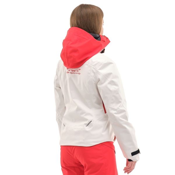 Куртка горнолыжная Dragonfly утепленная Gravity Premium Woman Gray-Red в Иваново