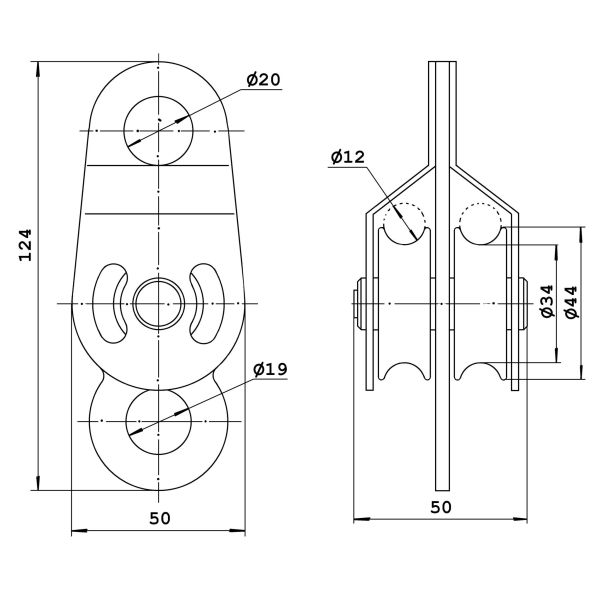  Блок-ролик Орион-Альп двойной сталь с подшипником в Иваново  