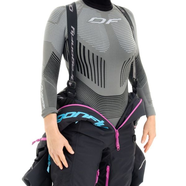 Комбинезон сноубордический Dragonfly Premium Woman Black-Pink 2023 в Иваново