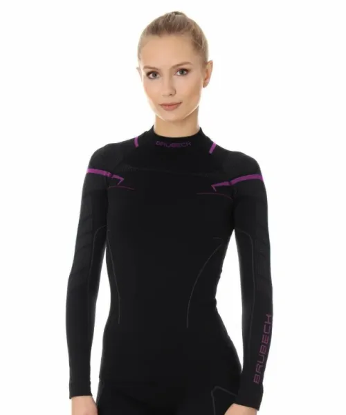 Футболка Brubeck Thermo Nilit Heat черный/розовый женская в Иваново
