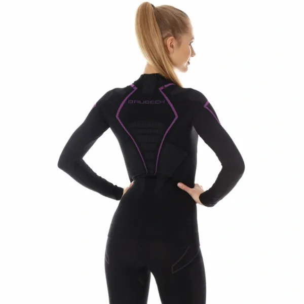 Футболка Brubeck Thermo Nilit Heat черный/розовый женская в Иваново