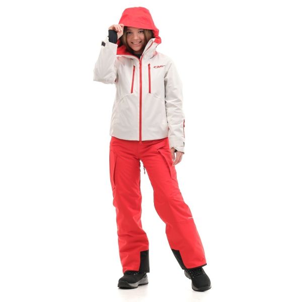Куртка горнолыжная Dragonfly утепленная Gravity Premium Woman Gray-Red в Иваново