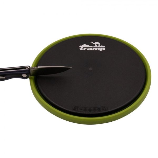 Тарелка Tramp силиконовая с пласт.дном 25,5*25,5*3,5 олива