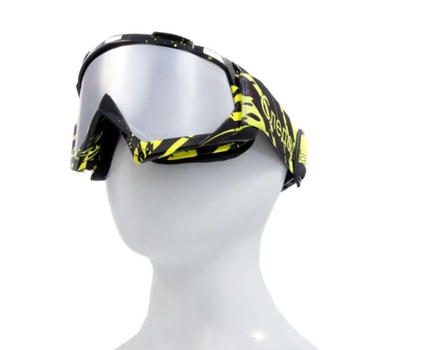 Купить очки мотоциклетные/снегоходные следопыт м6,линзы chrome silver+ transparent в Иваново